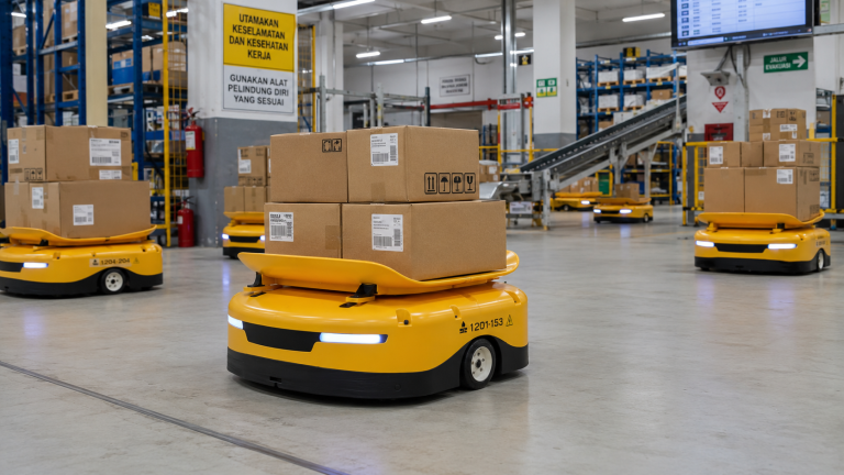 robot warehouse automation untuk distribusi